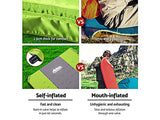 DS NA  Self Inflating Mattress Camping Sleeping Mat Air Bed Pad Single Green