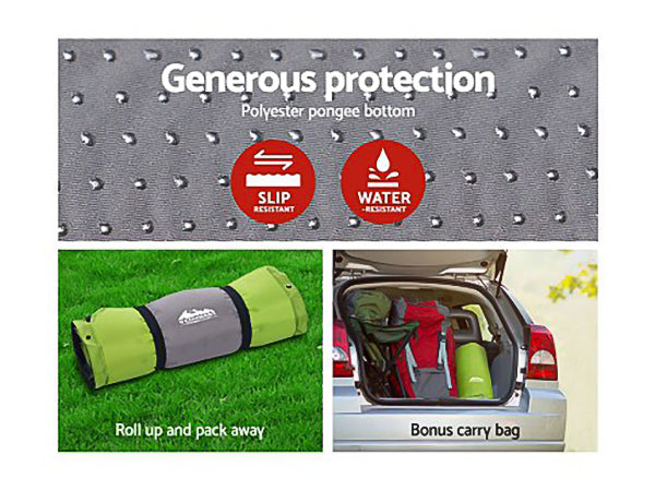 DS NA  Self Inflating Mattress Camping Sleeping Mat Air Bed Pad Single Green