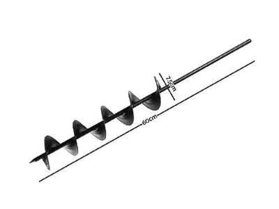 DS NA GIANTZ Power Garden Auger Small Earth Planter 75 X 600MM Black
