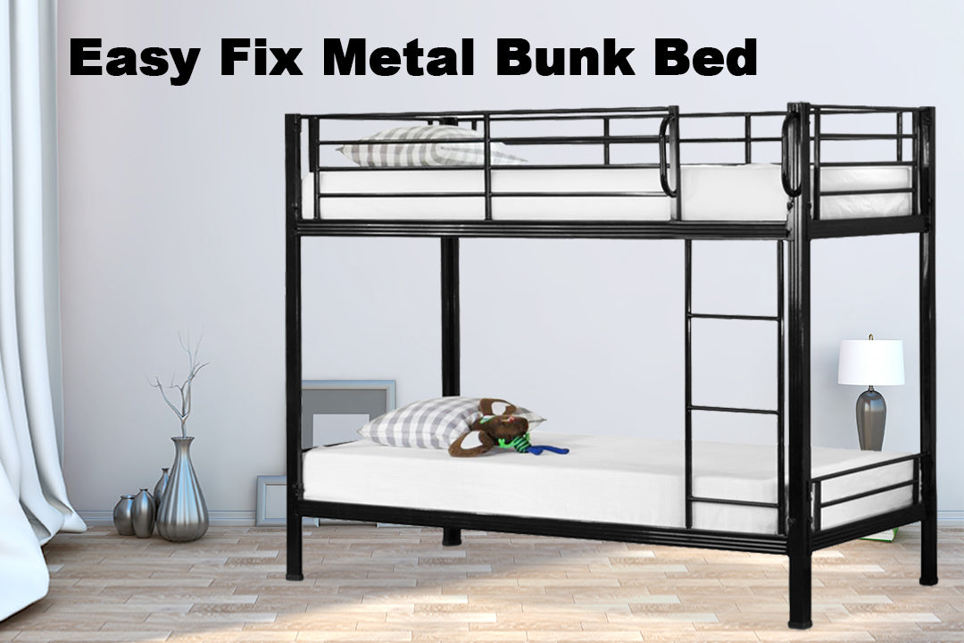 EASY FIX METAL BUNK BED BLACK