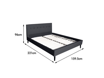 Novo Queen Bed Frame with Mattress Combo
