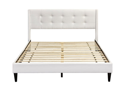 Vele-C Fabric Bed Frame Double White