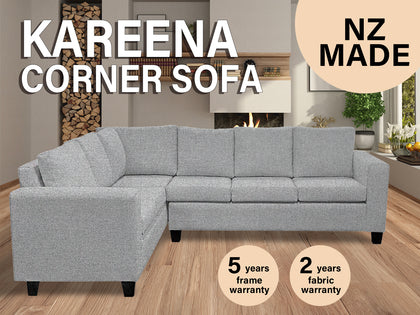DS NZ made Kareena corner sofa kido Steel