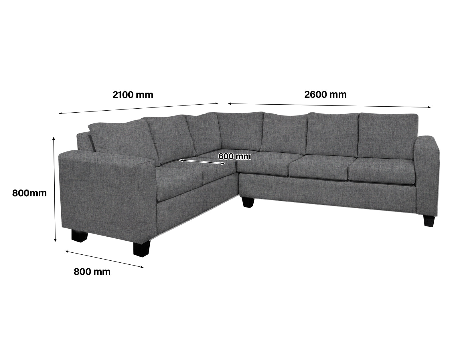 DS NZ made Kareena corner sofa Vish Grey