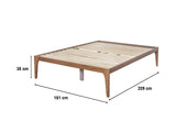 Samuel Queen Bedframe - Walnut