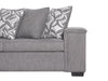 DS NZ made Ella corner sofa kido steel with pattern cushions ( michigan)