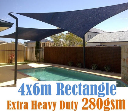 280Gsm Hdpe Shade Sail 4X6M Black