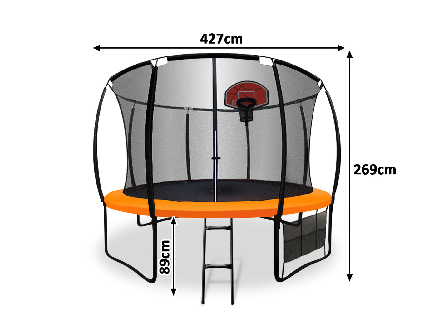 Arc Trampoline 14Ft With Basketball Hoop